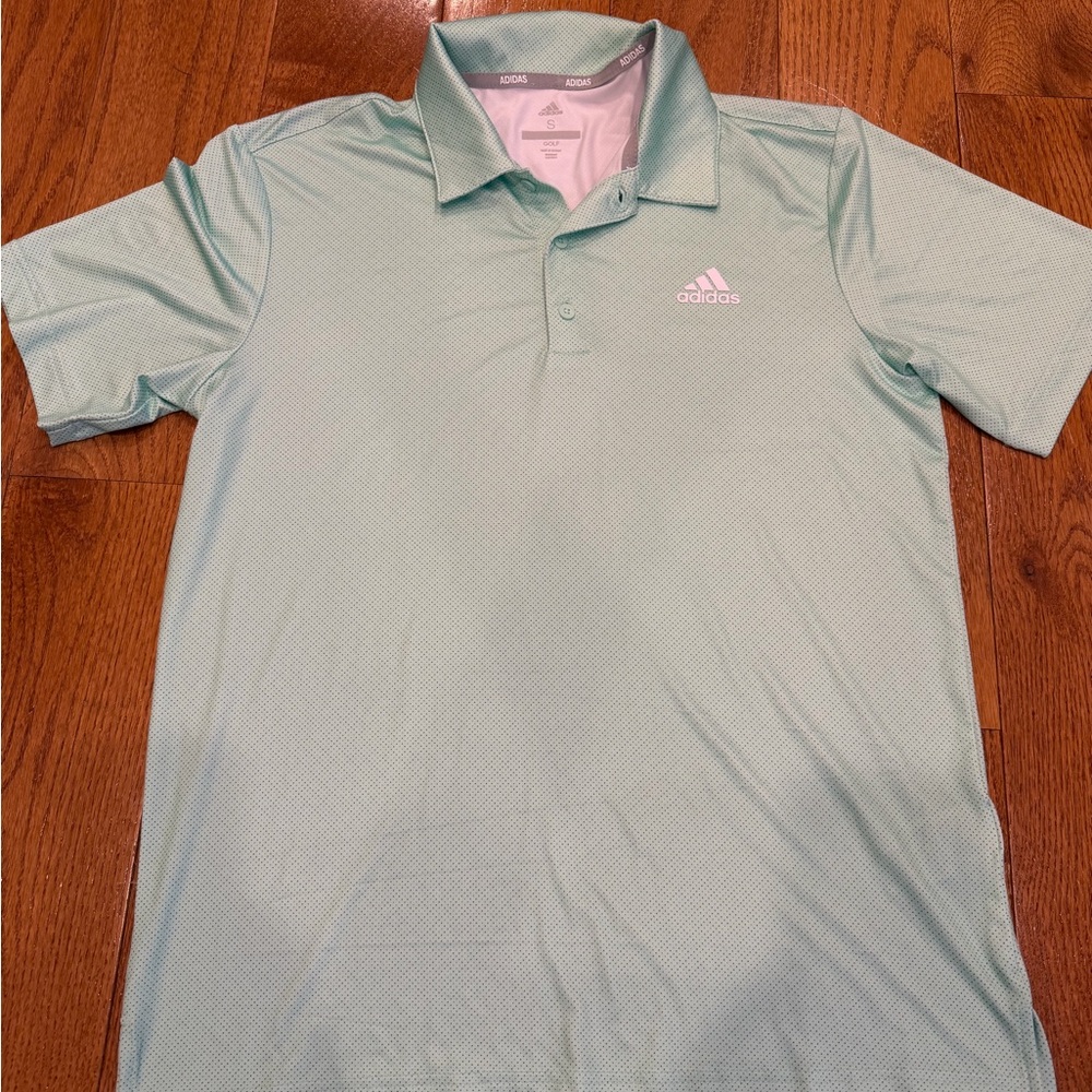 Adidas Boys Mint Polo Golf Shirt